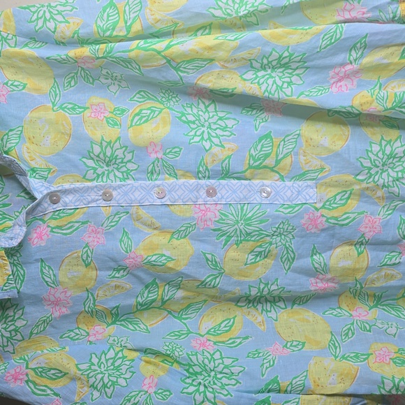 Lilly Pulitzer Riverlyn Pieced Print Tunic Bluette Make Lemonade Medium NWOT - Picture 4 of 8